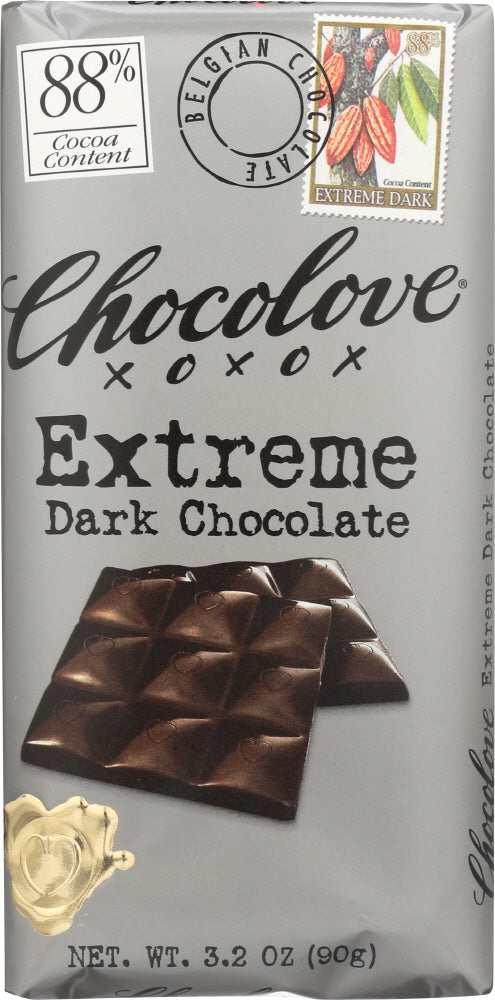 CHOCOLOVE: Extreme Dark Chocolate Bar, 3.2 oz