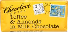 CHOCOLOVE: Toffee & Almonds In Milk Chocolate Bar, 1.3 oz