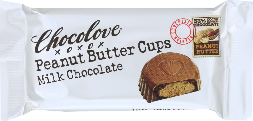 CHOCOLOVE: Peanut Butter Cups Milk Chocolate, 1.2 oz