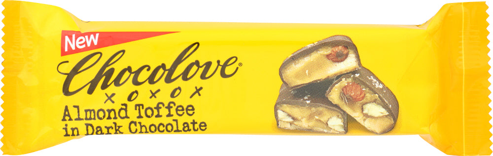 CHOCOLOVE: Dark Chocolate Bar Almond Toffee, 1.41 oz