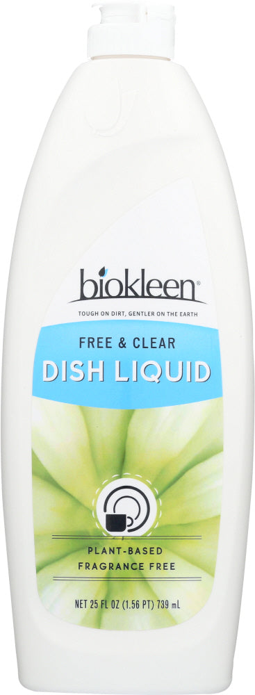 BIO KLEEN: Dish Liquid Free & Clear, 25 oz