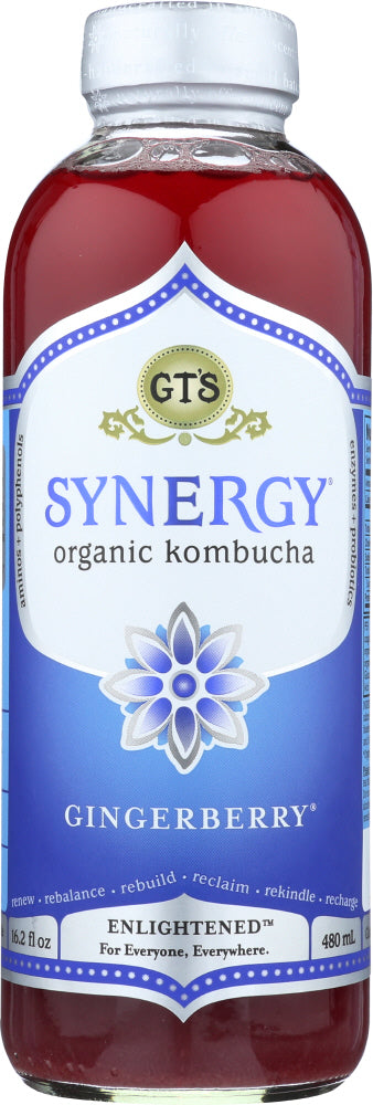 GT'S ENLIGHTENED KOMBUCHA: Synergy Gingerberry, 16 oz