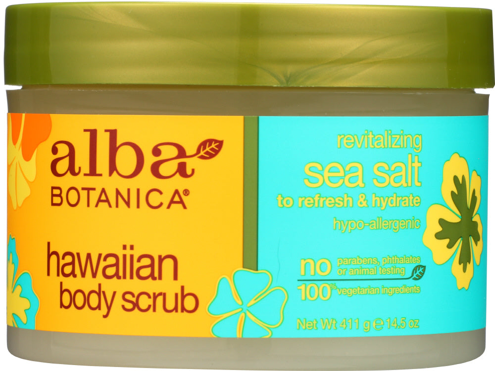 ALBA BOTANICA: Hawaiian Body Scrub Sea Salt , 14.5 Oz