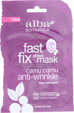 ALBA BOTANICA: Anti-Wrinkle Camu Camu Fast Fix Sheet Mask, 1 ea