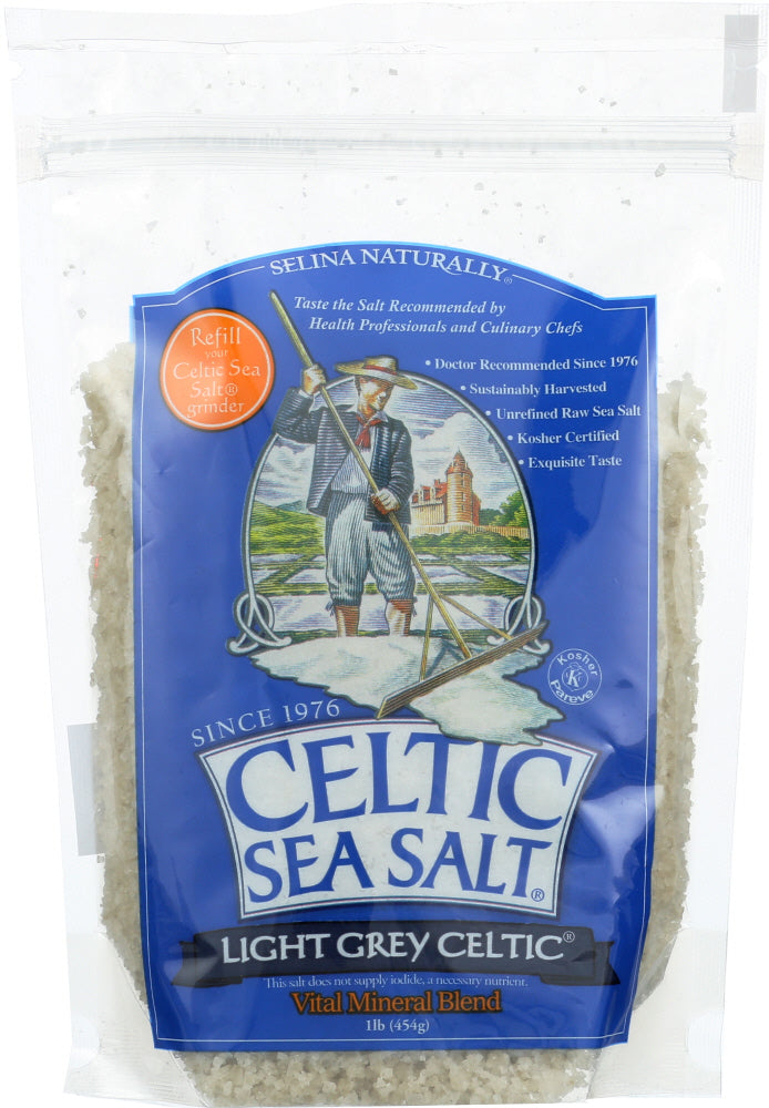 CELTIC: Coarse Sea Salt Light Grey Celtic, 1 lb