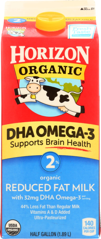 HORIZON: Organic 2% Reduced Fat Milk with DHA Omega-3, 64 oz