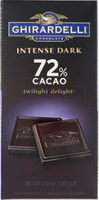 GHIRARDELLI: Chocolate Intense Dark Bar Twilight Delight 72% Cacao, 3.5 oz