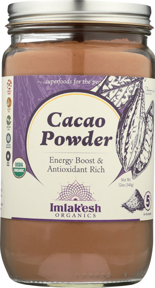 IMLAKESH ORGANICS: Cacao Powder Organic, 12 oz
