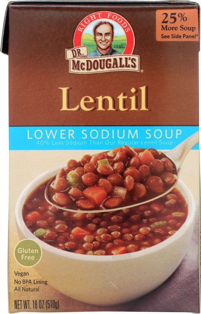 DR. MCDOUGALL'S: Lower Sodium Soup Lentil, 18 oz