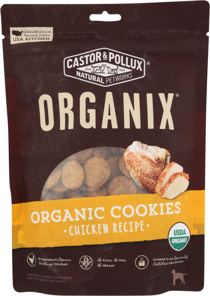 CASTOR & POLLUX: Organic Dog Cookies Chicken Flavor, 12 oz
