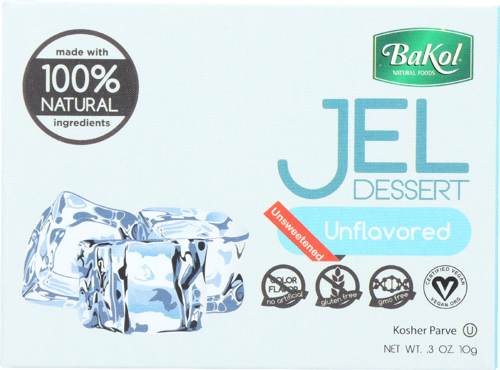 BAKOL: 100% Natural Jel Dessert Unflavored Sugar Free, 0.3 oz