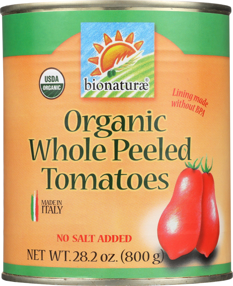BIONATURAE: Organic Whole Peeled Tomatoes, 28.2 oz