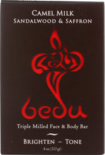 BEDU: Camel Milk Sandalwood and Saffron Soar Bar, 4 oz