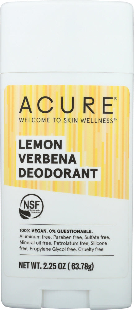 ACURE: Deodorant Lemon Verbena, 2.25 oz