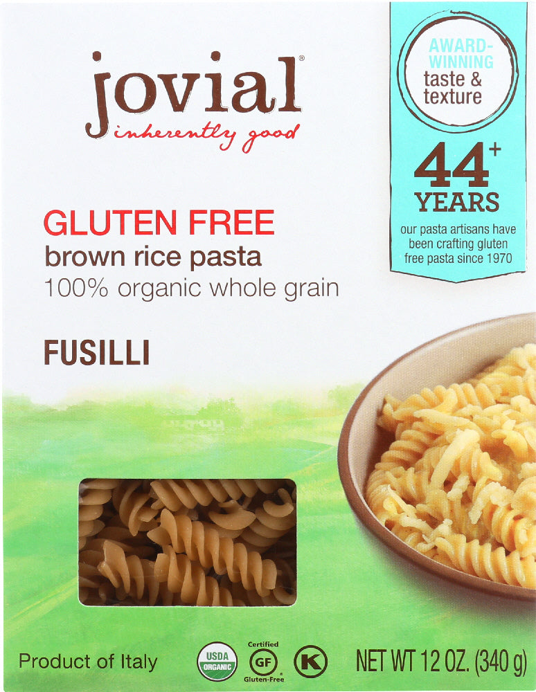 JOVIAL: Organic Gluten Free Brown Rice Fusilli, 12 oz