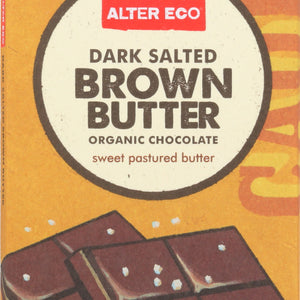 ALTER ECO: Organic Chocolate Dark Salted Brown Butter, 2.82 oz