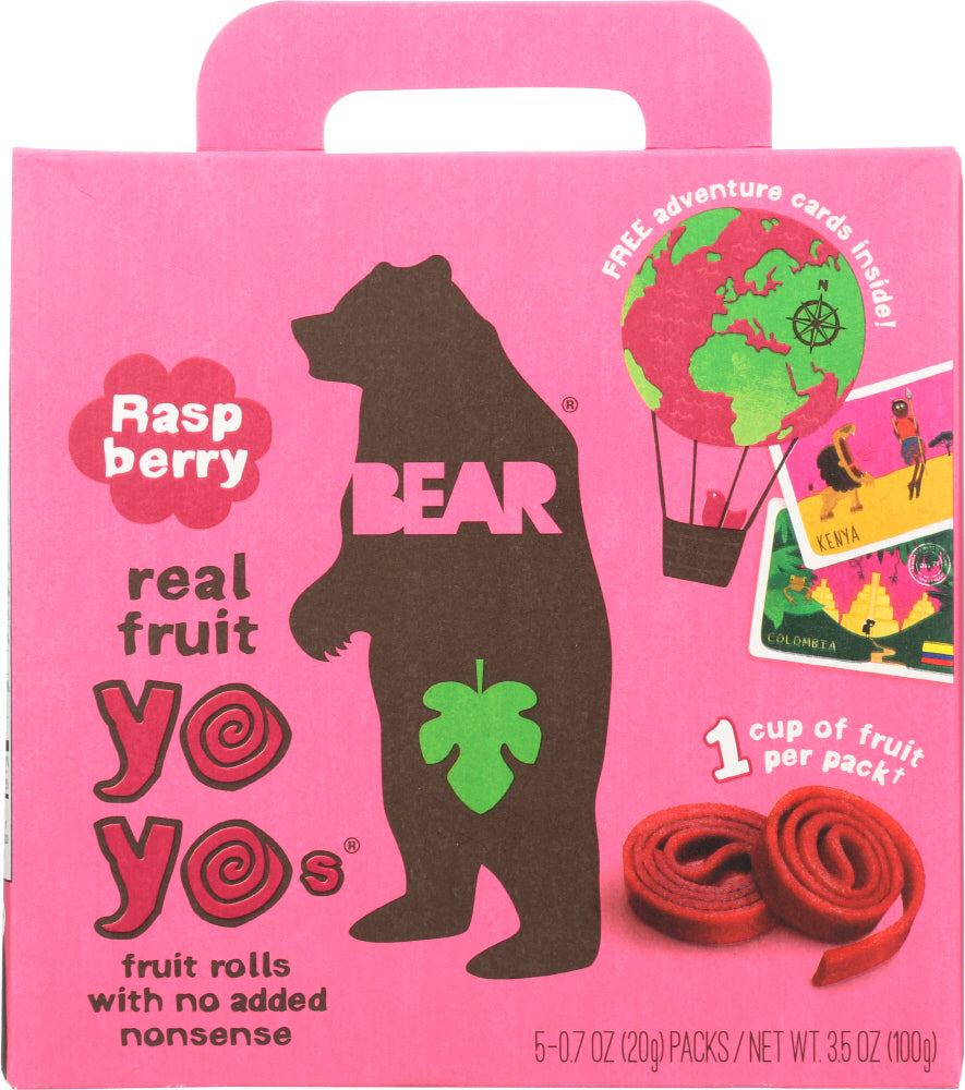 BEAR YOYO: Raspberry Fruit Rolls 3.5 Oz