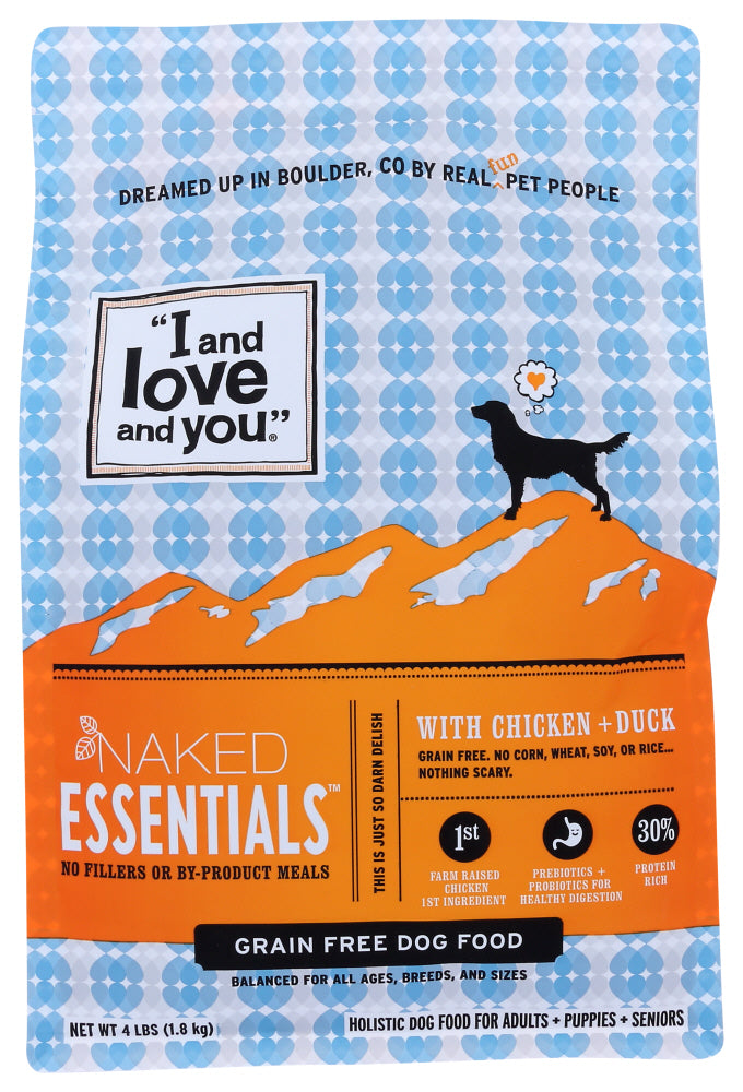 I&LOVE&YOU: Naked Essentials kibble Chicken & Duck Dog Food, 4 lb