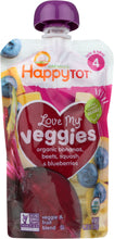 HAPPY TOT: Veggies Ban Beet Squash Blueberries Organic, 4.22 oz