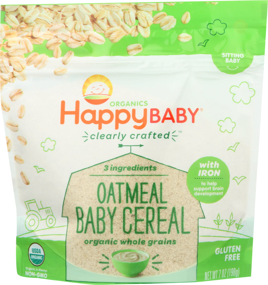 HAPPY BABY: Probiotic Oatmeal Baby Cereal, 7 oz