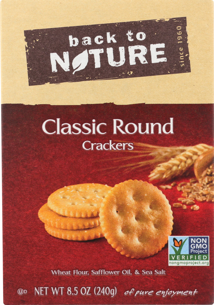 BACK TO NATURE: Classic Round Crackers, 8.5 oz