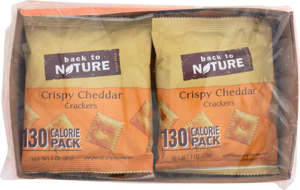 BACK TO NATURE: Grab & Go Crispy Cheddar Crackers 8-1oz, 8 oz