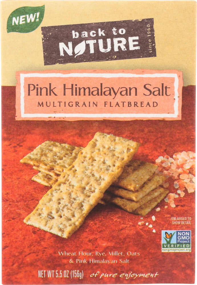 BACK TO NATURE: Pink Himalayan Salt Multigrain Flatbread Cracker, 5.5 oz