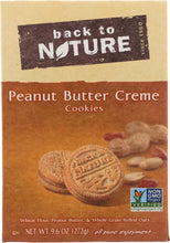 BACK TO NATURE: Cookies Peanut Butter Creme, 9.6 oz