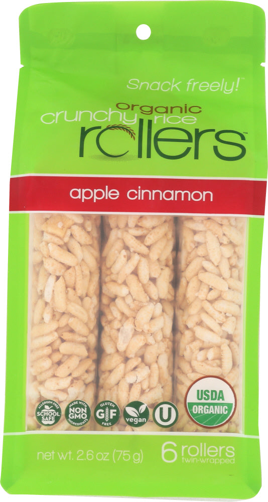 BAMBOO LANE: Organic Crunchy Rice Rollers Apple Cinnamon, 2.6 oz
