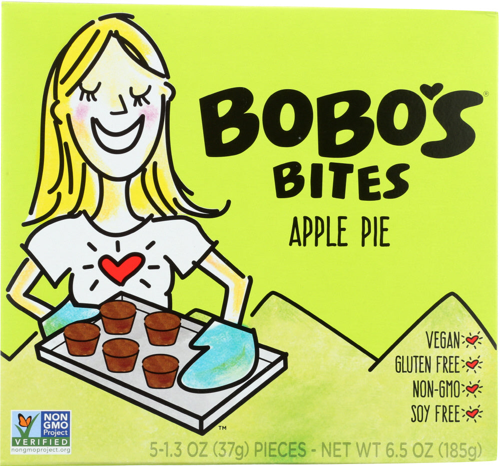BOBOS OAT BARS: Bobo's Bites Apple Pie 5 Bars, 6.5 oz