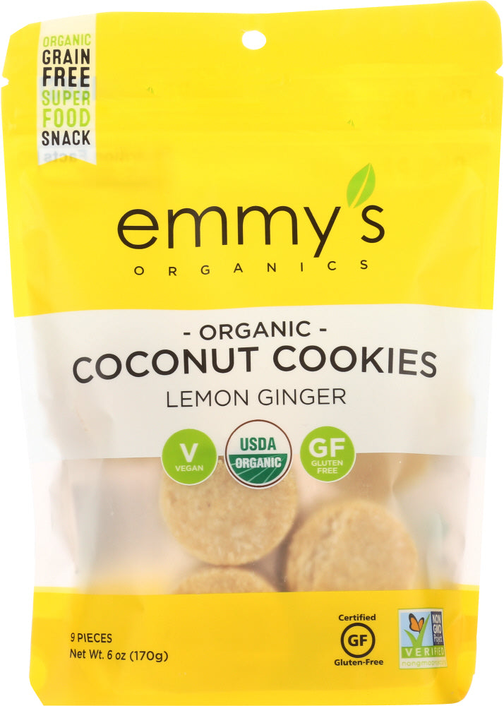 EMMYS ORGANICS: Macaroon Lemon Ginger, 6 oz