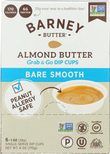 BARNEY BUTTER: Almond Butter Bare Smooth Dip Cups 6 Pack 6 Oz