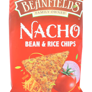 BEANFIELDS: Bean & Rice Chips Nacho, 6 oz
