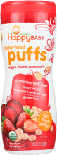 HAPPY BABY: Organic Baby Food Puffs Strawberry, 2.1 oz