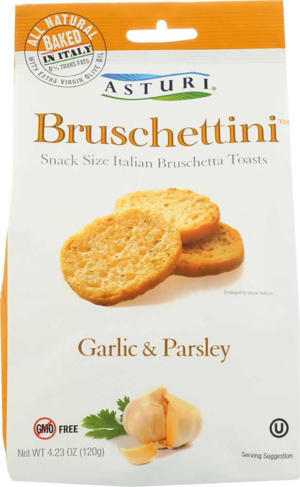 ASTURI: Bruschettini Garlic & Parsley, 4.23 oz