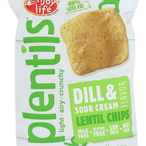 ENJOY LIFE: Plentils Crunchy Lentil Chips Dill & Sour Cream, 4 oz