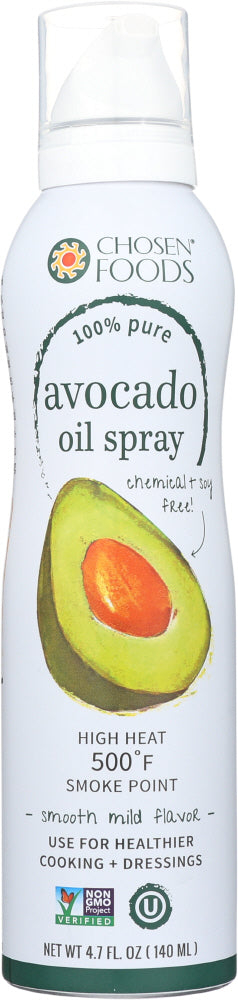 CHOSEN FOODS: 100% Pure Avocado Oil Spray, 140 ml