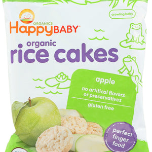HAPPY BABY: Rice Cake Brown Rice Apple Org, 1.41 oz