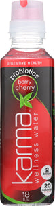 KARMA WELLNESS WATER: Probiotic Berry Cherry Beverage, 18 oz