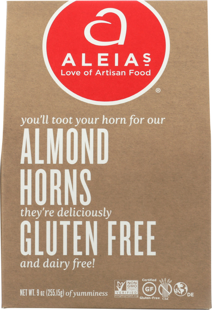 ALEIAS: Almond Horn Cookies Gluten Free, 9 oz