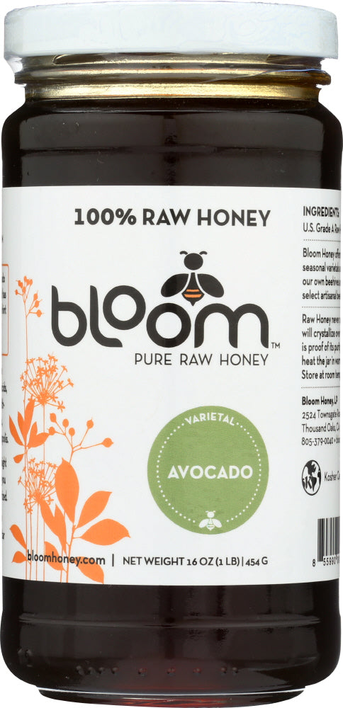 BLOOM HONEY: Raw Avocado Honey, 16 oz