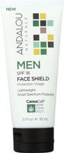 ANDALOU NATURALS: Face Shield Men Spf 18 Lotion, 3.1 fo