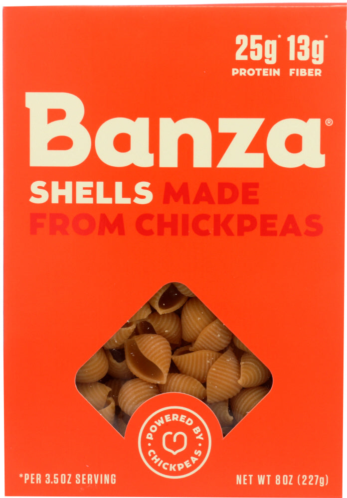BANZA: Shells Chickpea Pasta, 8 oz