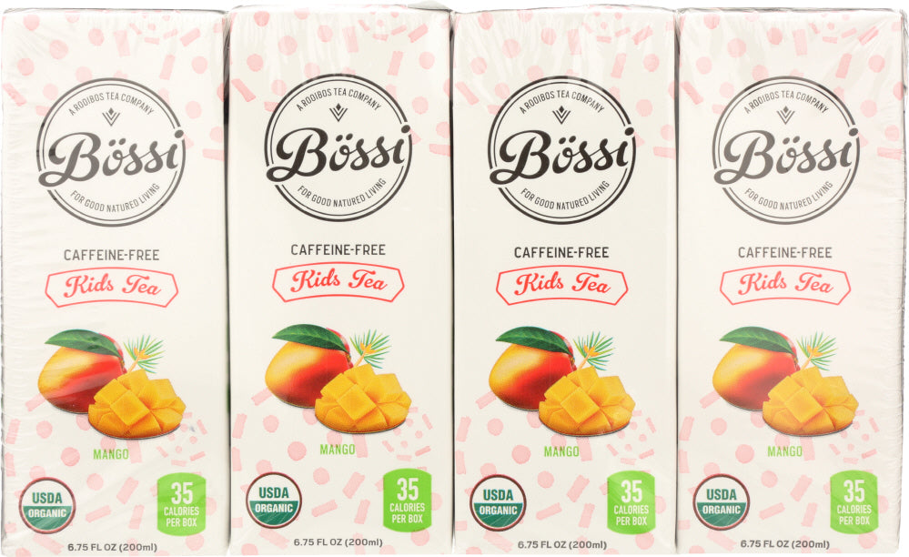 BOSSI: Caffeine Free Organic Kids Tea Mango 8 x 6.75 fl oz, 54 fl oz