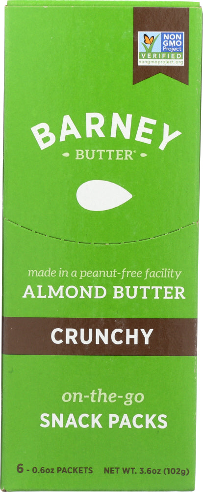 BARNEY BUTTER: Almond Butter Crunchy 6 Pack 3.6 Oz