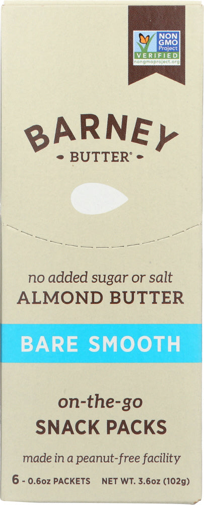BARNEY BUTTER: Almond Butter Bare Smooth 6 Pack 3.6 Oz