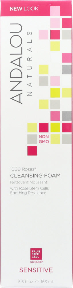 ANDALOU NATURALS: 1000 Roses Cleansing Foam Sensitive, 5.5 oz