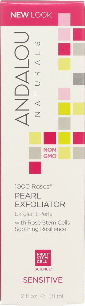 ANDALOU NATURALS: 1000 Roses Pearl Exfoliator Sensitive, 2 oz
