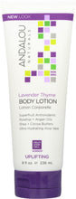 ANDALOU NATURALS: Body Lotion Refreshing Lavender and Thyme, 8 oz