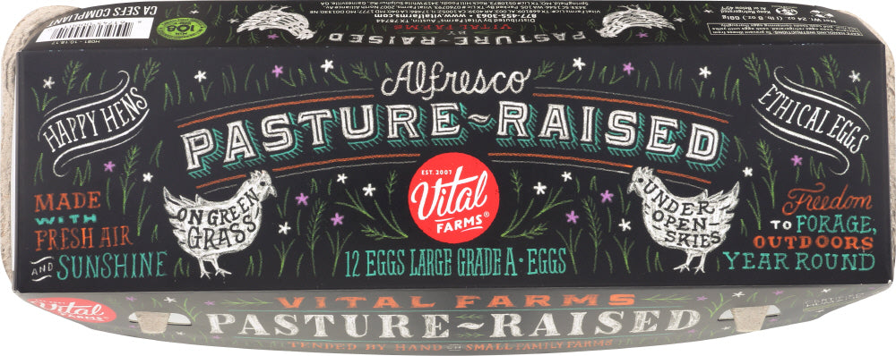ALFRESCO EGGS: Pasture Raised Eggs, 12 ct